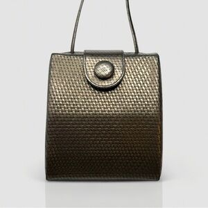 Vintage Ande Bronze Woven Evening Bag | 1960s Crossbody Purse